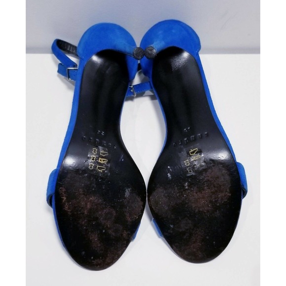 SANDRO PARIS ALINA NEON COBALT BLUE STRAPPY SANDALS SHOES $470 38 / US 7.5 7 1/2 - Picture 10 of 12